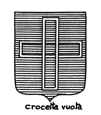 Bild des heraldischen Begriffs: Crocetta vuota